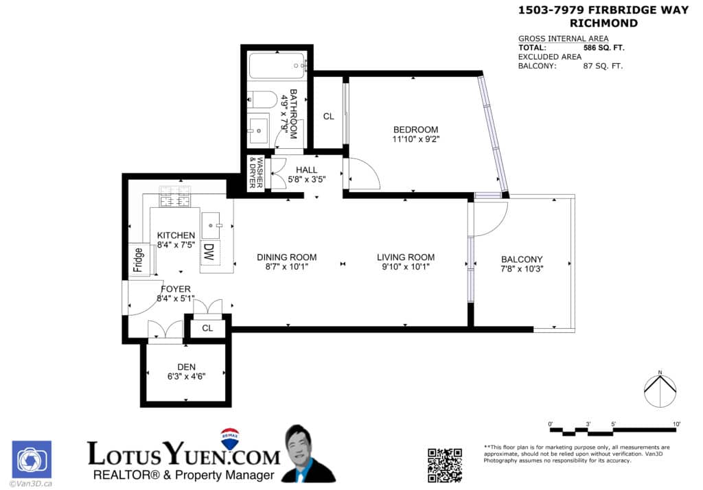 1503-7979 Firbridge Way Richmond - Floorplan