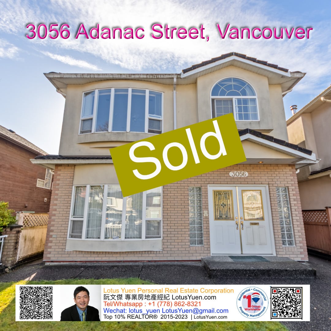 3056 Adanac Street Vancouver Detached House for Sale