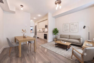 13 5132 Canada Way Burnaby - Living Room and Dining Room - HYPH8829-Staged