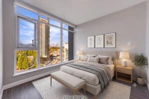 1805 520 Como Lake Ave Coquitlam - Master Bedroom A - HYPH8546-HDR-Staged