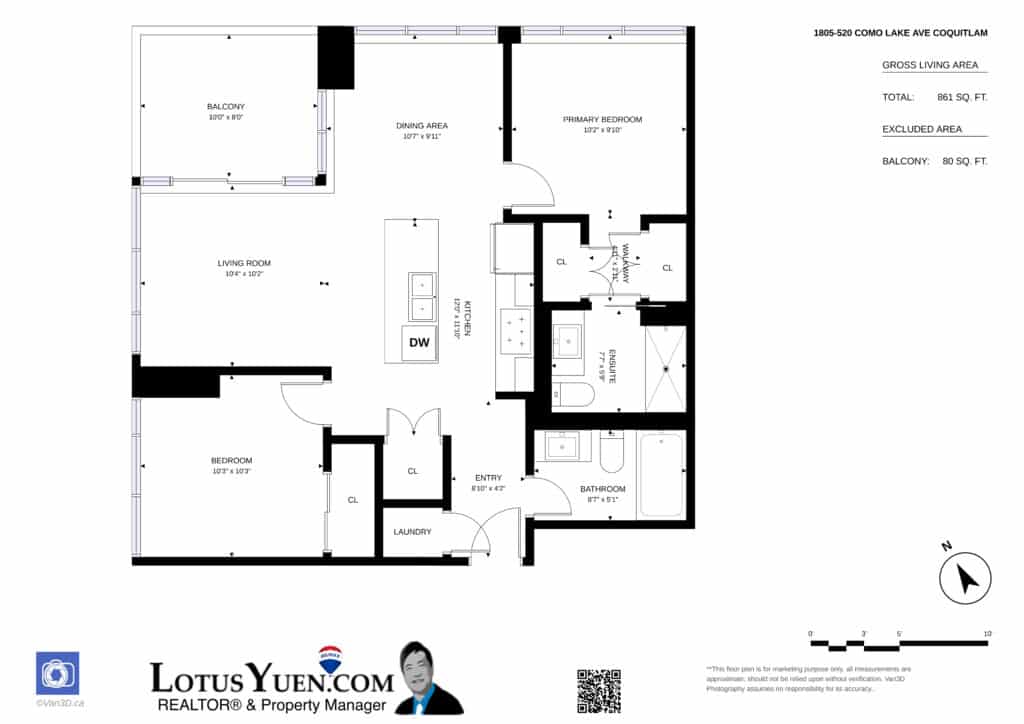 1805 520 Como Lake Ave Coquitlam - Floorplan