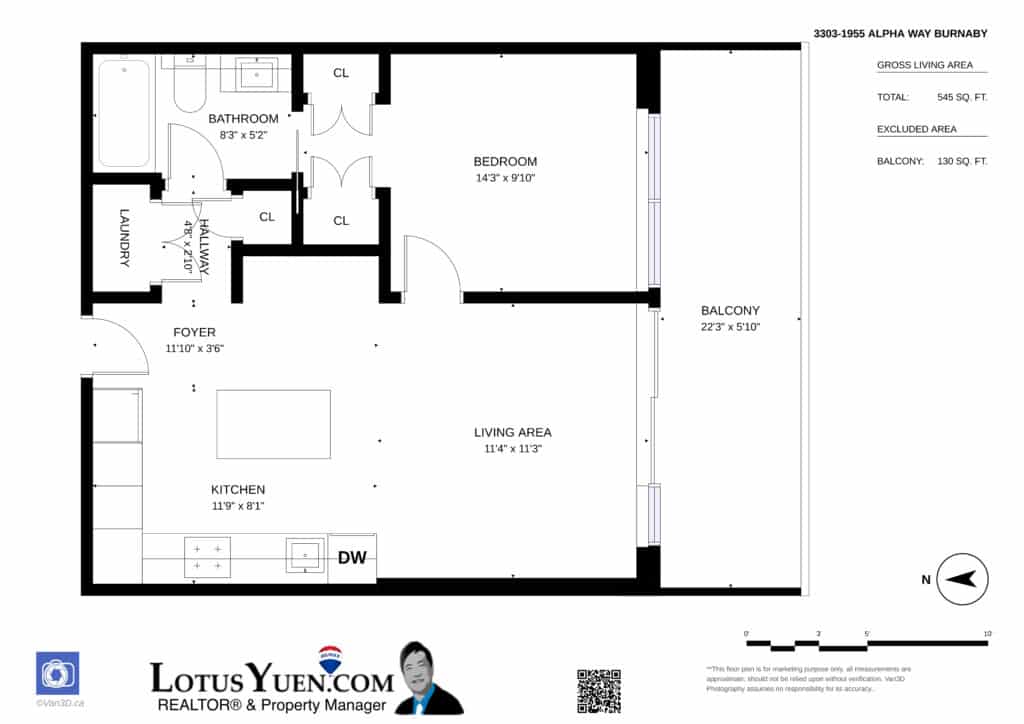 3303 1955 Alpha Way Burnaby - Floorplan